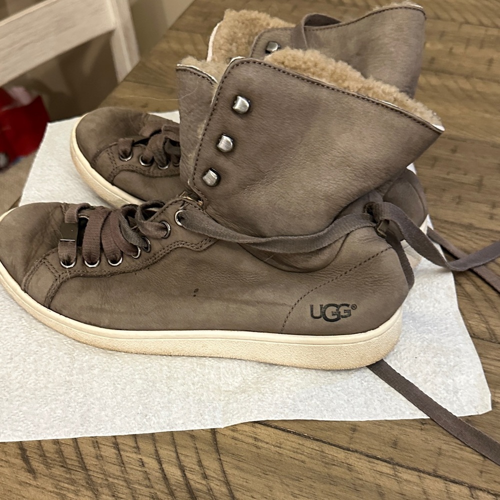 UGG Tan Lace-Up High-Tops